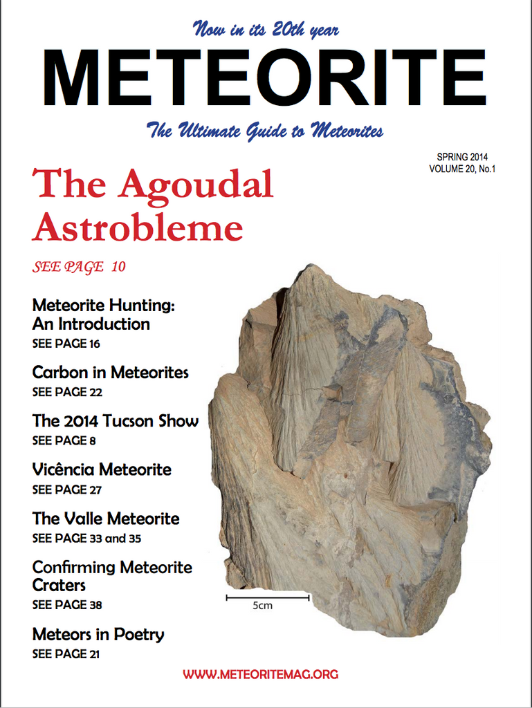 The Agoudal Astrobleme - Originally published in Spring 2014 Issue of Meteorite Magazine as Feature Article