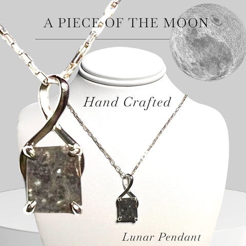 Infinite Love Moon Pendant I Lunar Meteorite Jewelry