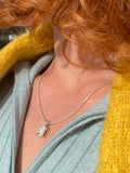 Moon Light Pendant Necklace Real Lunar Meteorite Set in Sterling Silver