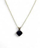 Midnight Star Moon Pendant I Genuine Lunar Meteorite Necklace - 14Kt Gold Jewelry