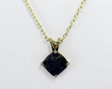 Midnight Star Moon Pendant I Genuine Lunar Meteorite Necklace - 14Kt Gold Jewelry