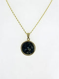 Osiris Moon Crater Pendant I Genuine Lunar Meteorite Necklace - 14Kt Gold Jewelry