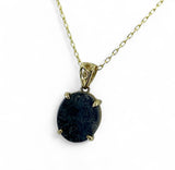 Selene Moon Pendant I Genuine Lunar Meteorite Necklace - 14Kt Gold Jewelry