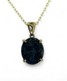 Selene Moon Pendant I Genuine Lunar Meteorite Necklace - 14Kt Gold Jewelry