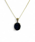 Selene Moon Pendant I Genuine Lunar Meteorite Necklace - 14Kt Gold Jewelry