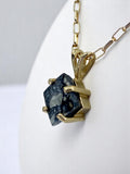 Moon Pendant - Genuine Lunar Meteorite Jewelry - 14Kt Gold