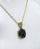 Selene Moon Pendant I Genuine Lunar Meteorite Necklace - 14Kt Gold Jewelry