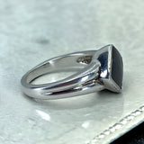 Moon Ring- Genuine Lunar Meteorite Jewelry - Size 7