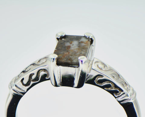 Moon Ring - Genuine Lunar Meteorite Jewelry - Size 7