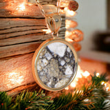 Osiris Moon Crater Pendant I Genuine Lunar Meteorite Necklace - 14Kt Gold Jewelry