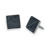 Iron Meteorite Cufflinks I Beautifully Etched I 925 Silver - Meteorite Jewelry