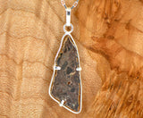 TISSERLITINE Raw Collection - Lunar Meteorite Necklace and Pendant I .925 Silver Jewelry