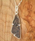 Tisserlitine Natural Moon Pendant - Lunar Meteorite Necklace I .925 Silver Jewelry