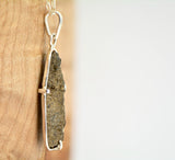 TISSERLITINE Raw Collection - Lunar Meteorite Necklace and Pendant I .925 Silver Jewelry