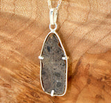 Tisserlitine Natural Moon Pendant - Lunar Meteorite Necklace I .925 Silver Jewelry