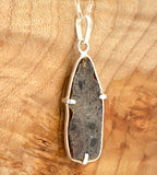 Tisserlitine Natural Moon Pendant - Lunar Meteorite Necklace I .925 Silver Jewelry