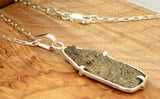 Tisserlitine Natural Moon Pendant - Lunar Meteorite Necklace I .925 Silver Jewelry