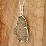 Tisserlitine Natural Moon Pendant - Lunar Meteorite Necklace I .925 Silver Jewelry