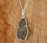 Tisserlitine Natural Moon Pendant - Lunar Meteorite Necklace I .925 Silver Jewelry