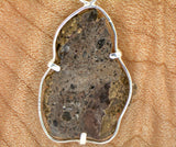 Tisserlitine Natural Moon Pendant - Lunar Meteorite Necklace I .925 Silver Jewelry