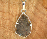 TISSERLITINE Raw Collection - Lunar Meteorite Necklace and Pendant I .925 Silver Jewelry