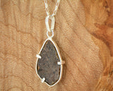 Tisserlitine Natural Moon Pendant - Lunar Meteorite Necklace I .925 Silver Jewelry