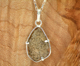 Tisserlitine Natural Moon Pendant - Lunar Meteorite Necklace I .925 Silver Jewelry