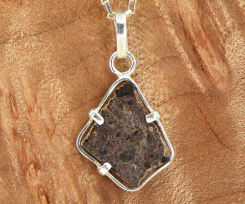 Tisserlitine Natural Moon Pendant - Lunar Meteorite Necklace I .925 Silver Jewelry