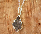 Tisserlitine Natural Moon Pendant - Lunar Meteorite Necklace I .925 Silver Jewelry