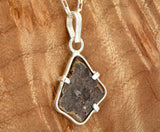 Tisserlitine Natural Moon Pendant - Lunar Meteorite Necklace I .925 Silver Jewelry