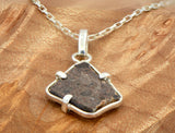 Tisserlitine Natural Moon Pendant - Lunar Meteorite Necklace I .925 Silver Jewelry