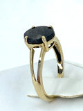 Selene Moon Ring - Genuine Lunar Meteorite Jewelry - Size 7
