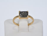 Moon Ring - Genuine Lunar Meteorite Jewelry - Size 6.75 - 7