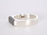 Beautiful Etched Gibeon Meteorite ring I Size 5 1/4  - Meteorite Jewelry