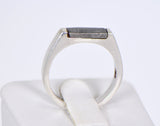 Beautiful Etched Gibeon Meteorite ring I Size 7 1/4 - Meteorite Jewelry