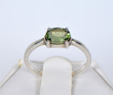 MOLDAVITE Glass Beautiful Faceted Ring - Size 5.75 - Jewelry