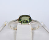 MOLDAVITE Glass Beautiful Faceted Ring - Size 5.75 - Jewelry