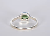 MOLDAVITE Glass Beautiful Faceted Ring - Size 6.75 - Jewelry