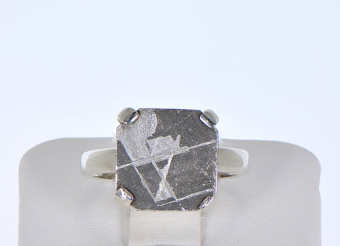 Beautiful Etched MUONIONALUSTA Meteorite Ring I Size 6.75 - Meteorite Jewelry