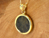 Cassini Mars Meteorite Necklace - Genuine Martian Meteorite Jewelry - 14Kt Gold