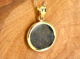 Cassini Mars Meteorite Necklace - Genuine Martian Meteorite Jewelry - 14Kt Gold