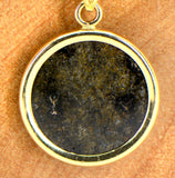 Cassini Mars Meteorite Necklace - Genuine Martian Meteorite Jewelry - 14Kt Gold