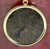Mars Meteorite Pendant - Genuine Martian Meteorite Jewelry - 14Kt Gold