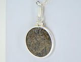 Eucrite HED Meteorite Pendant - Sterling Silver I Meteorite Jewelry