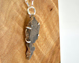 TISSERLITINE Natural Moon Pendant - Lunar Meteorite Necklace I .925 Silver Jewelry