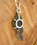 TISSERLITINE Natural Moon Pendant - Lunar Meteorite Necklace I .925 Silver Jewelry