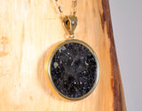 Osiris Moon Pendant I Genuine Lunar Meteorite - 14Kt Gold Jewelry