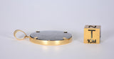 Osiris Moon Pendant I Genuine Lunar Meteorite - 14Kt Gold Jewelry