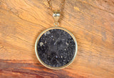 Osiris Moon Pendant I Genuine Lunar Meteorite - 14Kt Gold Jewelry