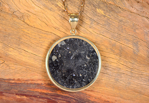 Moon Pendant - Genuine Lunar Meteorite Jewelry